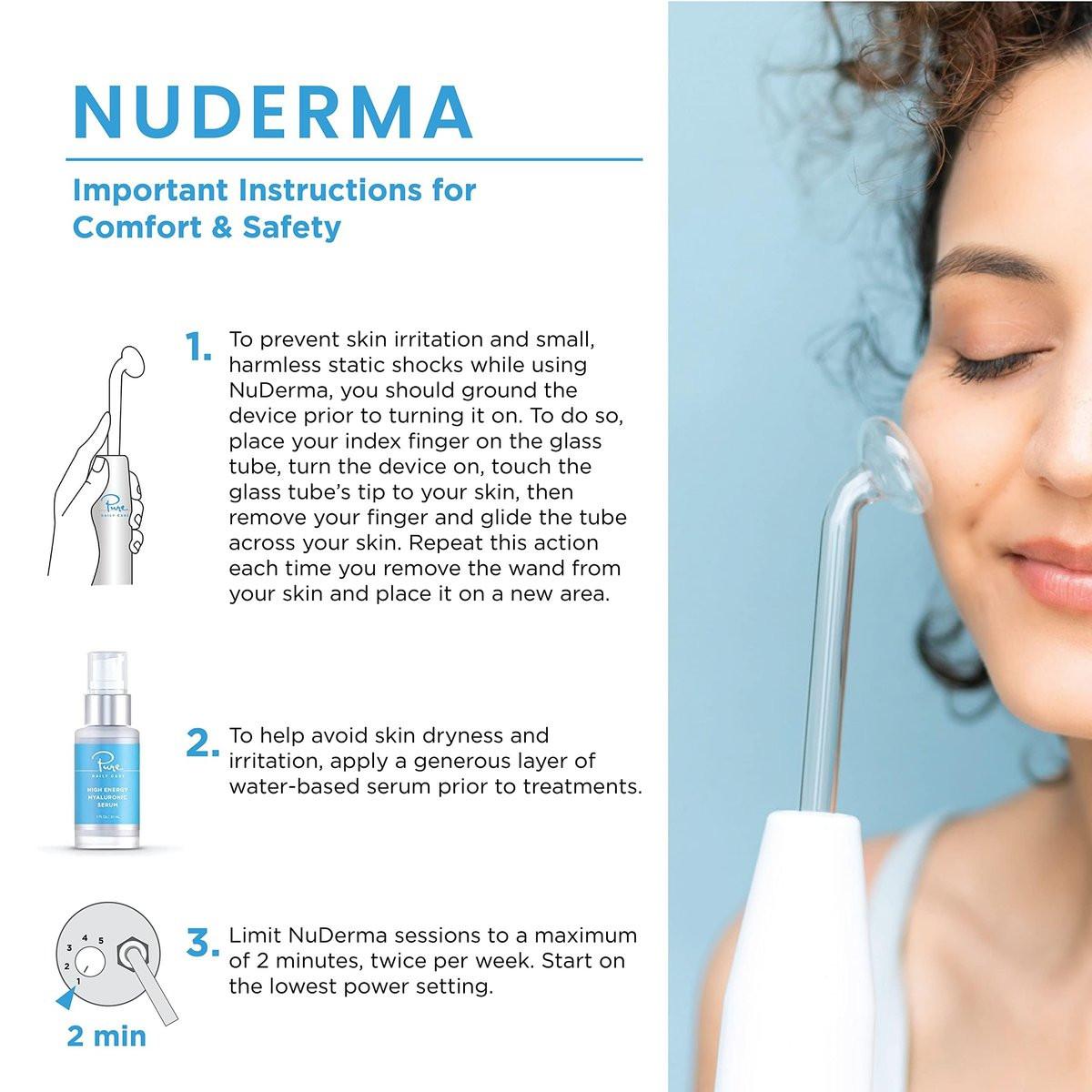 NuDerma Professionelle Hauttherapie-Wand – Tragbare Hauttherapie-Maschine mit 6 Neon- und Argon-Stäben – Haut klären, straffen und festigen