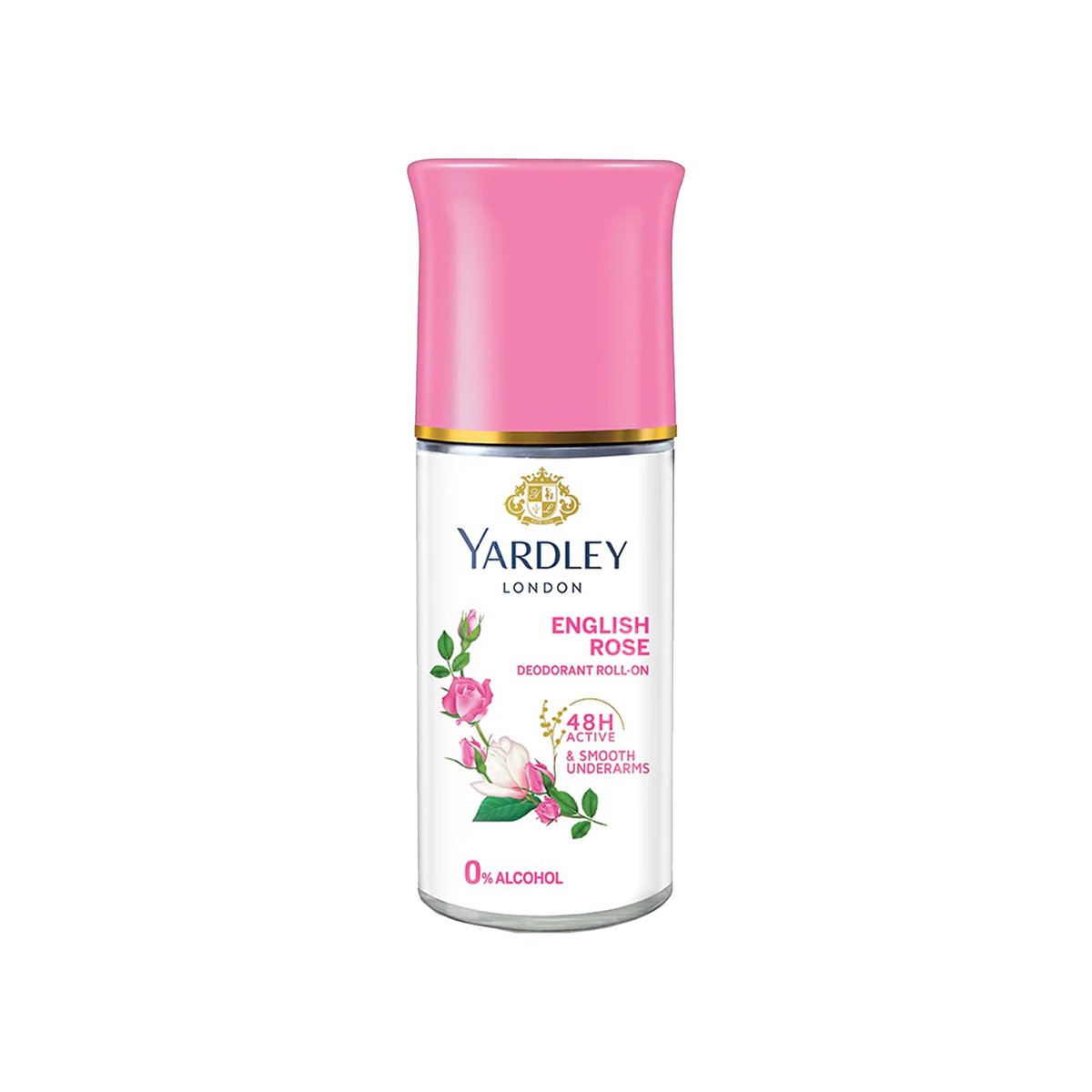 Yardley London English Rose Anti-Transpirant Deodorant Roll-On | 48-Stunden-Aktiv | Alkoholfrei | 50 ml