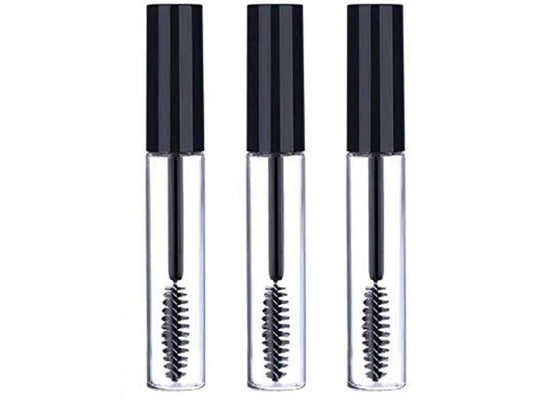 Sinen 3er-Set 10 ml leere Mascara-Tube mit Bürste, Behälter für Wimperncreme, mit 3 Gummieinsätzen, 3 Trichtern und 3 Pipetten