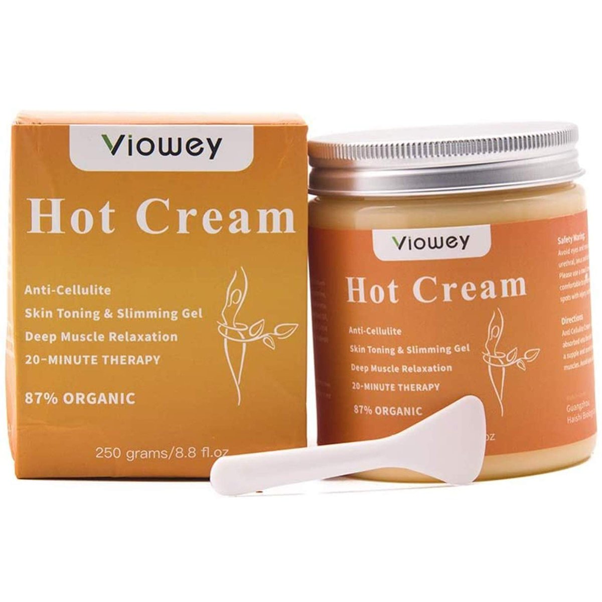 Viowey Hot Cream – Fettverbrennungscreme für Bauch, Arme, Beine, Po und Taille, 250 ml