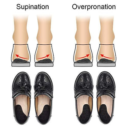 Dr. Foot Supinations- & Überpronations-Korrektur-Einlagen, mediale & laterale Fersenkeile für Fußausrichtung, Knieschmerzen, O-Beine, Arthrose - 3 Paar (Schwarz)