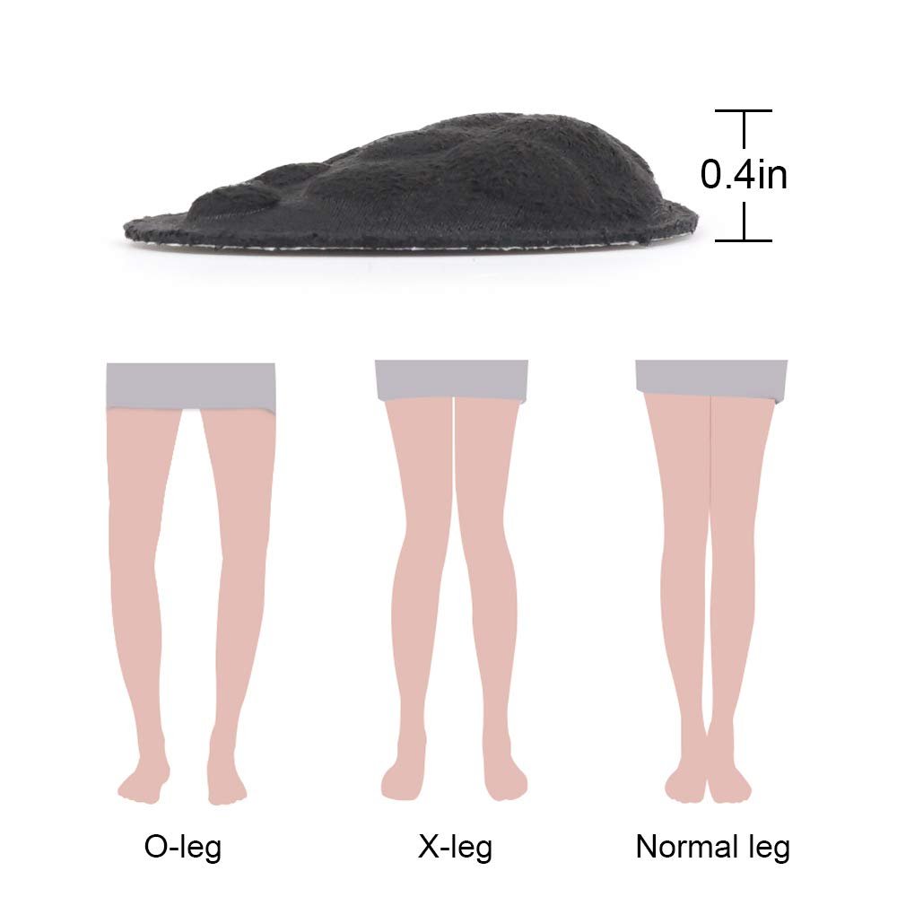 Dr. Foot Supinations- & Überpronations-Korrektur-Einlagen, mediale & laterale Fersenkeile für Fußausrichtung, Knieschmerzen, O-Beine, Arthrose - 3 Paar (Schwarz)