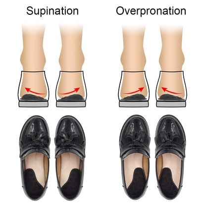 Dr. Foot Supinations- & Überpronations-Korrektur-Einlagen, mediale & laterale Fersenkeile für Fußausrichtung, Knieschmerzen, O-Beine, Arthrose - 3 Paar (Schwarz)