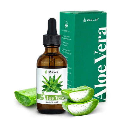 Well's Oil Aloe Vera Öl – Feuchtigkeitsspendend & Pflegend | Unterstützt gesundes Haar & beruhigt trockene Haut | 100% natürlich | Für Haut- und Haarpflege (60 ml)