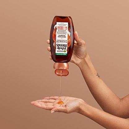 Garnier Whole Blends Kokosöl & Kakaobutter Glättendes Shampoo für krauses Haar, 22 Fl Oz, 2er-Pack