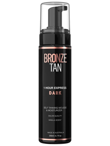 Bronze Tan Selbstbräuner Mousse Dark Self Tan Foam | Sonnenloser Bräuner für alle Hauttöne | Salonqualität mit Vanilleduft (200 ml/6,7 oz)