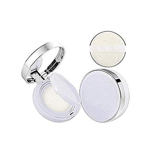 DNHCLL Weiße leere luxuriöse Luftkissen-Puderdose mit Spiegel und Schwamm – 15 ml / 0,5 oz