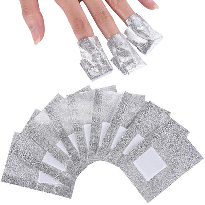 600 Stück Nagelfolien-Wraps, abziehbare Folien mit 1,22 Zoll Wattepads für Gel-Nagellackentferner