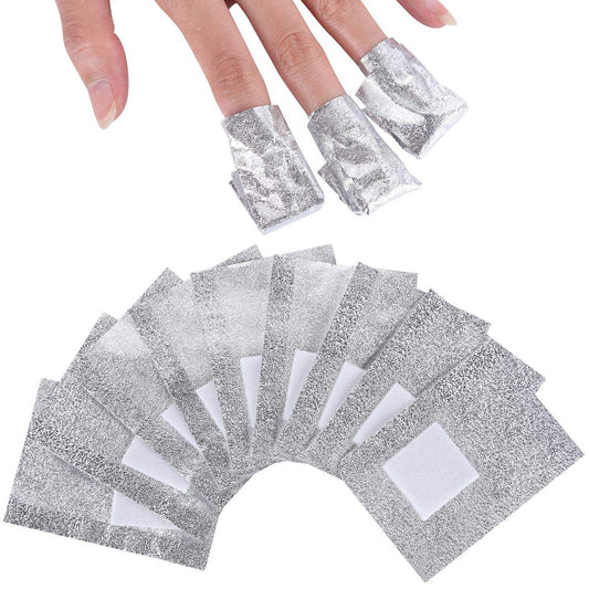 600 Stück Nagelfolien-Wraps, abziehbare Folien mit 1,22 Zoll Wattepads für Gel-Nagellackentferner
