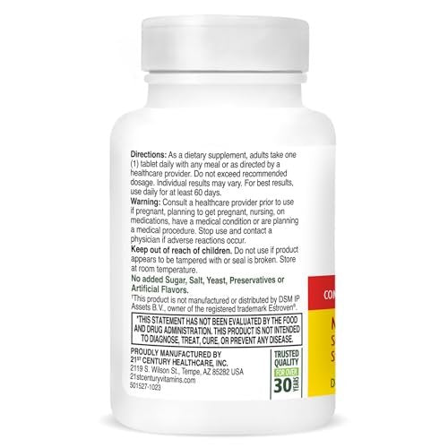 21st Century Estro Support Max + Energie – 30 Tabletten für hormonelle Balance und Vitalität