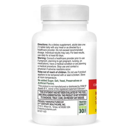 21st Century Estro Support Max + Energie – 30 Tabletten für hormonelle Balance und Vitalität