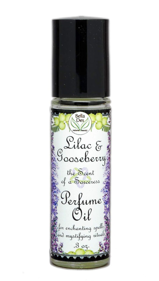 BELLA DES NATURAL BEAUTY Lilac and Gooseberry Parfümöl | 0,3 Unzen Roll-On-Flasche | Phthalatfreier Duft | Yennefer Duft einer Zauberin