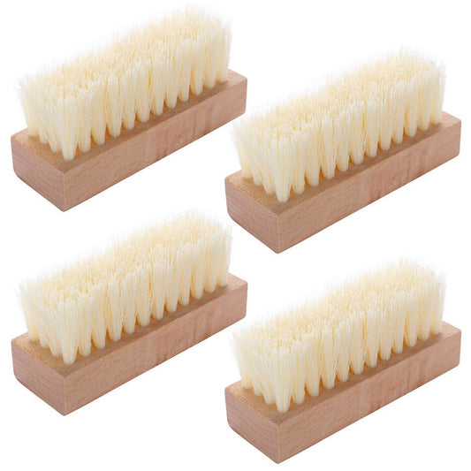 4er-Pack Holz-Nagelbürste – Strapazierfähige, rutschfeste Hand- und Nagelreinigerbürste für Nägel und Zehen