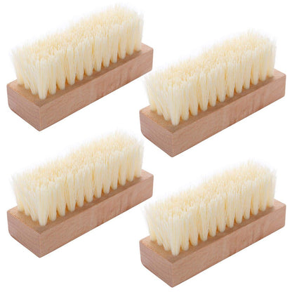 4er-Pack Holz-Nagelbürste – Strapazierfähige, rutschfeste Hand- und Nagelreinigerbürste für Nägel und Zehen