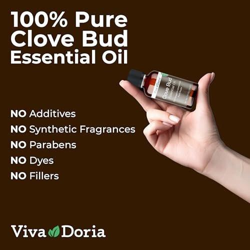 Viva Doria 100 % reines Nelkenknospen-Öl, unverdünnt, Lebensmittelqualität, 30 ml