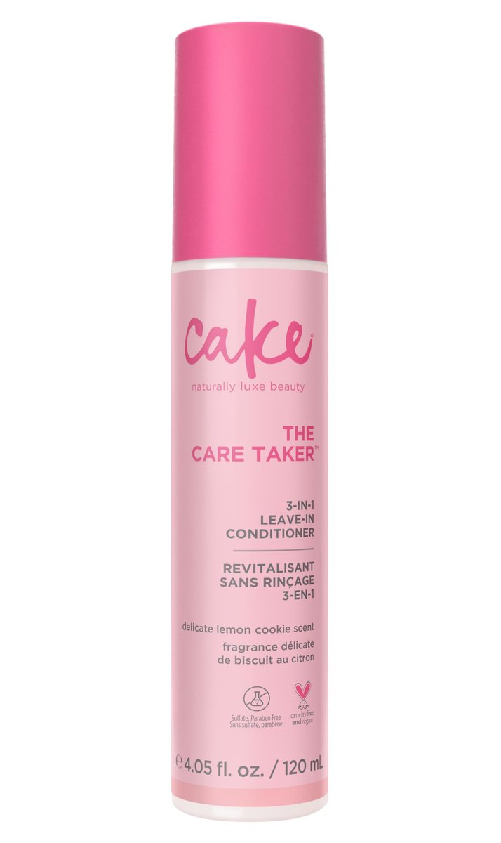 Cake Beauty 3-in-1 Leave-in Conditioner, The Care Taker – Feuchtigkeitsspendend & Pflegend – Mit Kokosöl, Biotin, Soja- & Reisproteinen – Für trockenes/normales Haar – 120 ml