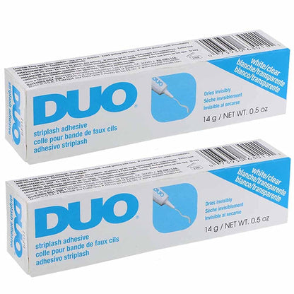 DUO Wimpernkleber – Klarer Lash-Kleber für Strip Wimpern, langanhaltend und wasserfest, 0,5 oz, 2er-Pack