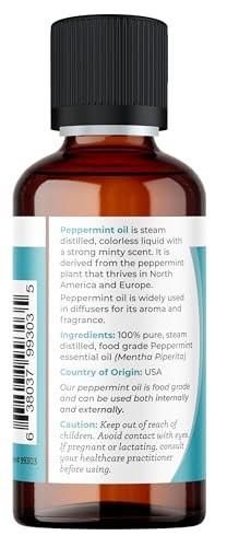 Viva Doria 100 % reines nordwestliches Pfefferminzöl, unverdünnt, Lebensmittelqualität, Wasserdampfdestilliert, hergestellt in den USA, 30 ml (1 Flüssigunze)