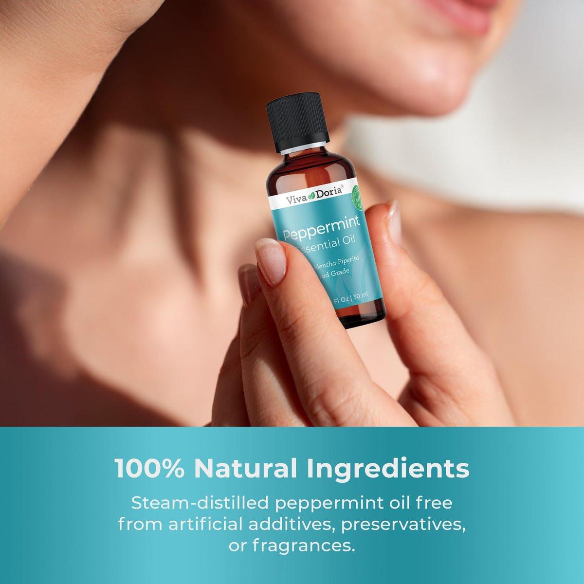 Viva Doria 100 % reines nordwestliches Pfefferminzöl, unverdünnt, Lebensmittelqualität, Wasserdampfdestilliert, hergestellt in den USA, 30 ml (1 Flüssigunze)