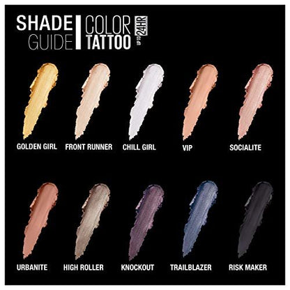 Maybelline New York Color Tattoo 24 Stunden Langanhaltender Cremiger Lidschatten, Front Runner, 1 Stück