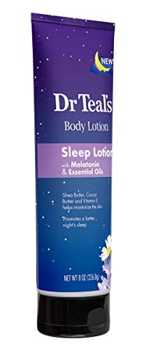 Dr Teal's Melatonin Schlaf-Lotion Geschenkset (2er Pack, 240 ml) – Nachtpflege Körperlotion mit Shea- & Kakaobutter zur Pflege und Schutz der Haut – Fördert besseren Schlaf
