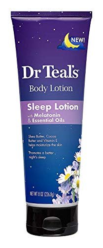 Dr Teal's Melatonin Schlaf-Lotion Geschenkset (2er Pack, 240 ml) – Nachtpflege Körperlotion mit Shea- & Kakaobutter zur Pflege und Schutz der Haut – Fördert besseren Schlaf