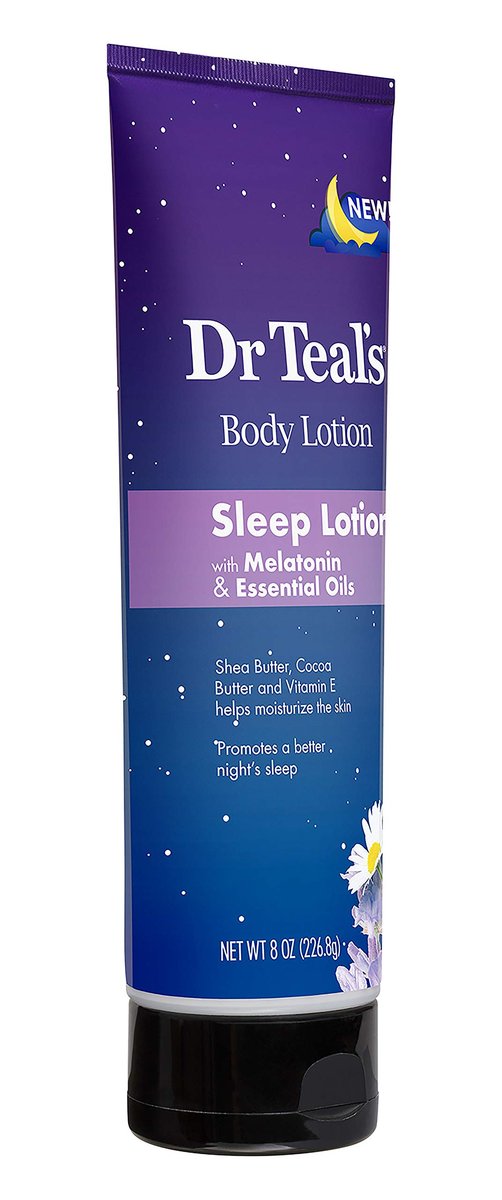 Dr Teal's Melatonin Schlaf-Lotion Geschenkset (2er Pack, 240 ml) – Nachtpflege Körperlotion mit Shea- & Kakaobutter zur Pflege und Schutz der Haut – Fördert besseren Schlaf