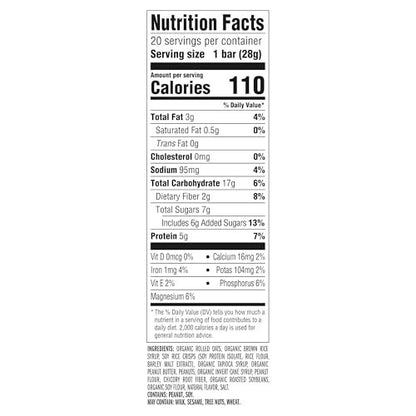 CLIF BAR Minis – Knusprige Erdnussbutter – Mit Hafer aus biologischem Anbau – 5 g Protein – Nicht-GVO – Pflanzlich – Snack-große Energieriegel – 0,99 oz (20er Pack)