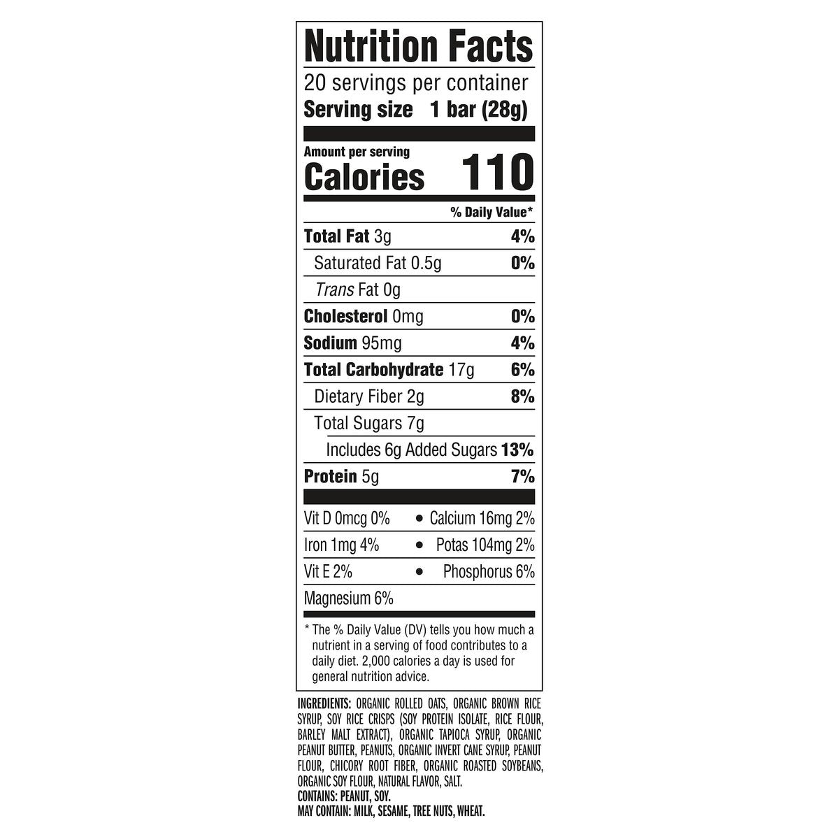 CLIF BAR Minis – Knusprige Erdnussbutter – Mit Hafer aus biologischem Anbau – 5 g Protein – Nicht-GVO – Pflanzlich – Snack-große Energieriegel – 0,99 oz (20er Pack)