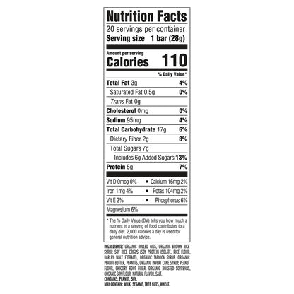 CLIF BAR Minis – Knusprige Erdnussbutter – Mit Hafer aus biologischem Anbau – 5 g Protein – Nicht-GVO – Pflanzlich – Snack-große Energieriegel – 0,99 oz (20er Pack)