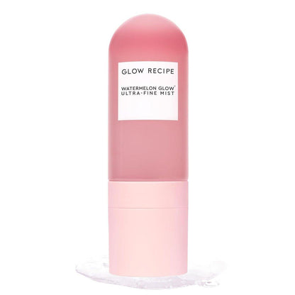 Glow Recipe Watermelon Glow Feuchtigkeitsspray + Gesichtsnebel – Ultrafeiner Nebel mit Hyaluronsäure + Hibiskus-AHA zur Erfrischung trockener Haut & für dewy Make-up – Für alle Hauttypen (75 ml)