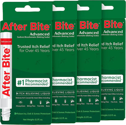 After Bite Advanced Formula 4er-Pack – Juckreizstift mit Natriumbicarbonat gegen Mücken-, Feuerameisen- und Bienenstiche – 0,5 oz (14 g)