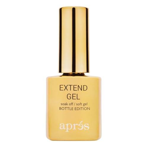 APRÉS Nail Extend Gel Gold Flasche | 15 ml | Premium Qualität | Weichgel, Gel-X Tips Kleber, einfache Anwendung, einfaches Entfernen, Einweichen, Applikator enthalten
