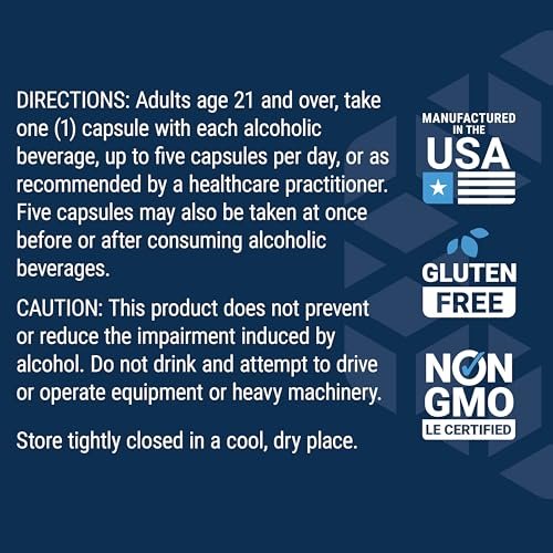 Life Extension Anti-Alcohol Complex – Vitamin C, Zink, Traubenkern, Mariendistel, Nelkenextrakt – Unterstützt gesunden Alkoholstoffwechsel & optimale Leberfunktion – Glutenfrei, Nicht-GVO, 60 Kapseln