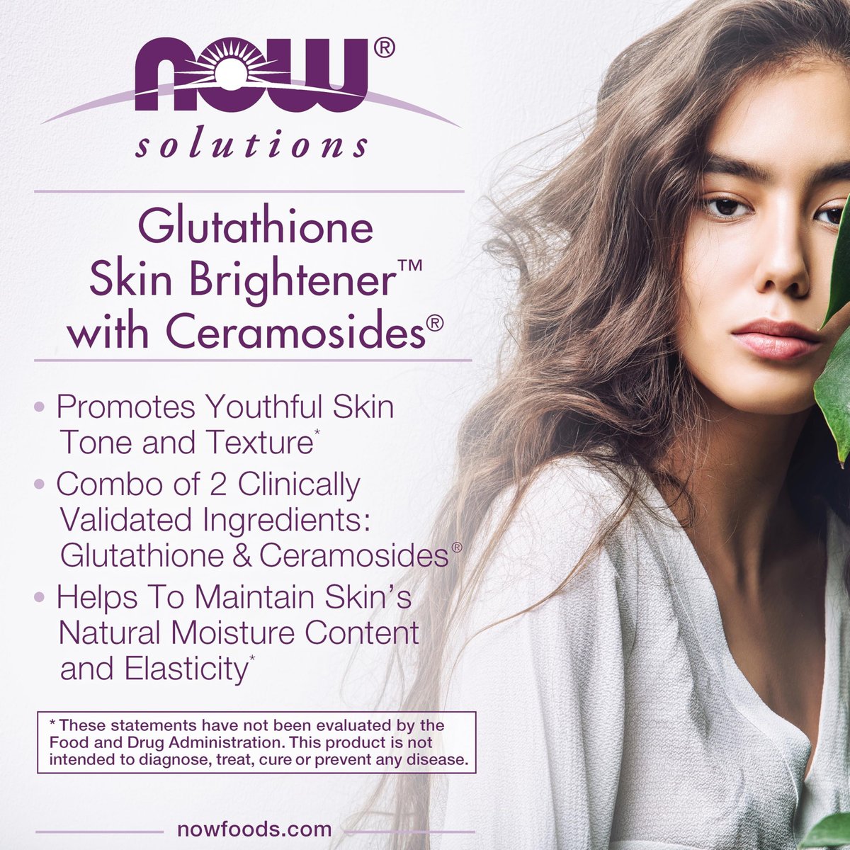 NOW Foods Solutions, Glutathione Hautaufheller mit Ceramosiden®, feuchtigkeitsspendend und aufhellend, 30 vegane Kapseln