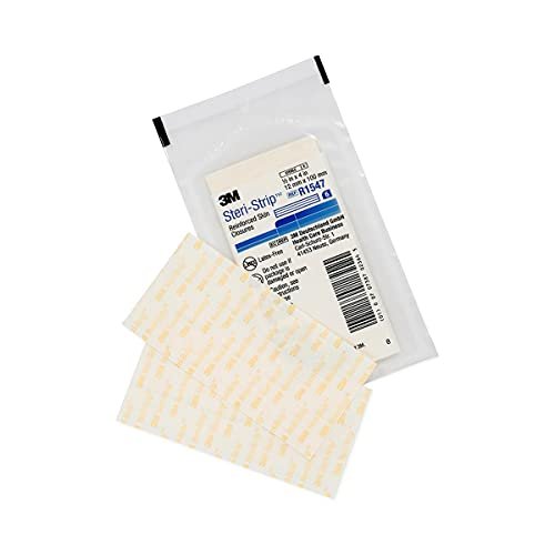 3M Steri-Strip Wundverschlussstreifen verstärkt - 1/2" x 4" - 20 Packungen mit je 6 Streifen (120 Streifen)