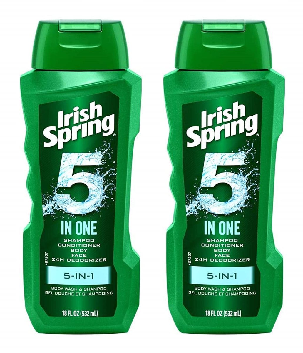 Irish Spring 5-in-1 Shampoo, Conditioner, Duschgel, Gesichtsreiniger und Deodorant, 18 oz (2er-Pack)