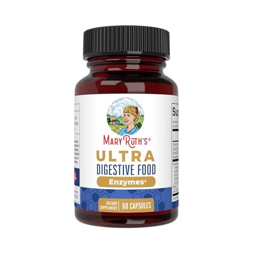 MARYRUTH'S Organics Ultra Verdauungsenzyme Kapseln | Bis zu 2 Monate Vorrat | Nahrungsergänzungsmittel für Darmgesundheit | Verdauungs- & Immununterstützung mit Amylase, Lipase & Lactase | Vegan | 60 Stück