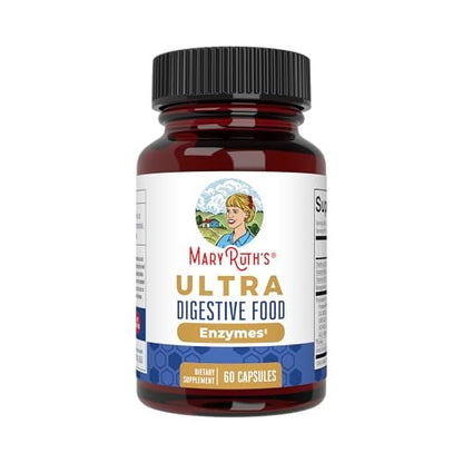 MARYRUTH'S Organics Ultra Verdauungsenzyme Kapseln | Bis zu 2 Monate Vorrat | Nahrungsergänzungsmittel für Darmgesundheit | Verdauungs- & Immununterstützung mit Amylase, Lipase & Lactase | Vegan | 60 Stück