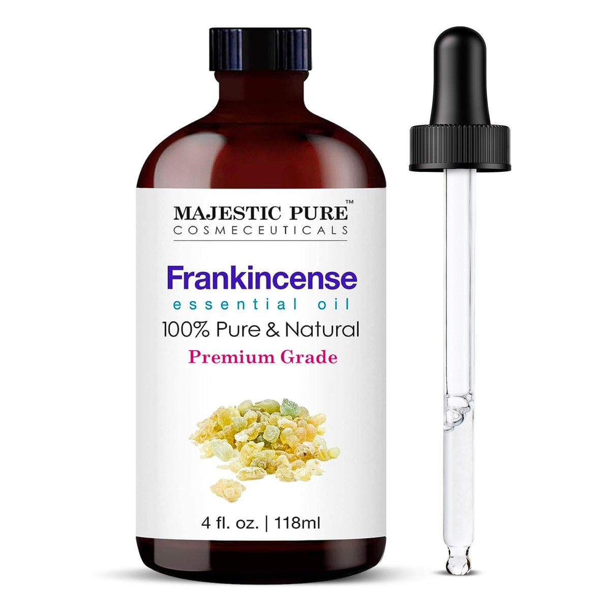 Majestic Pure Weihrauch Ätherisches Öl mit Glaspipette - 100% rein und natürlich - 118 ml
