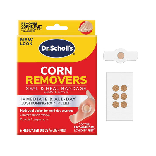 Dr. Scholl's Hühneraugen-Entferner Seal & Heal Pflaster mit Hydrogel-Technologie, 6 Stück // Entfernt Hühneraugen schnell und bietet polsternden Schutz vor Schuhdruck und Reibung für ganztägige Schmerzlinderung