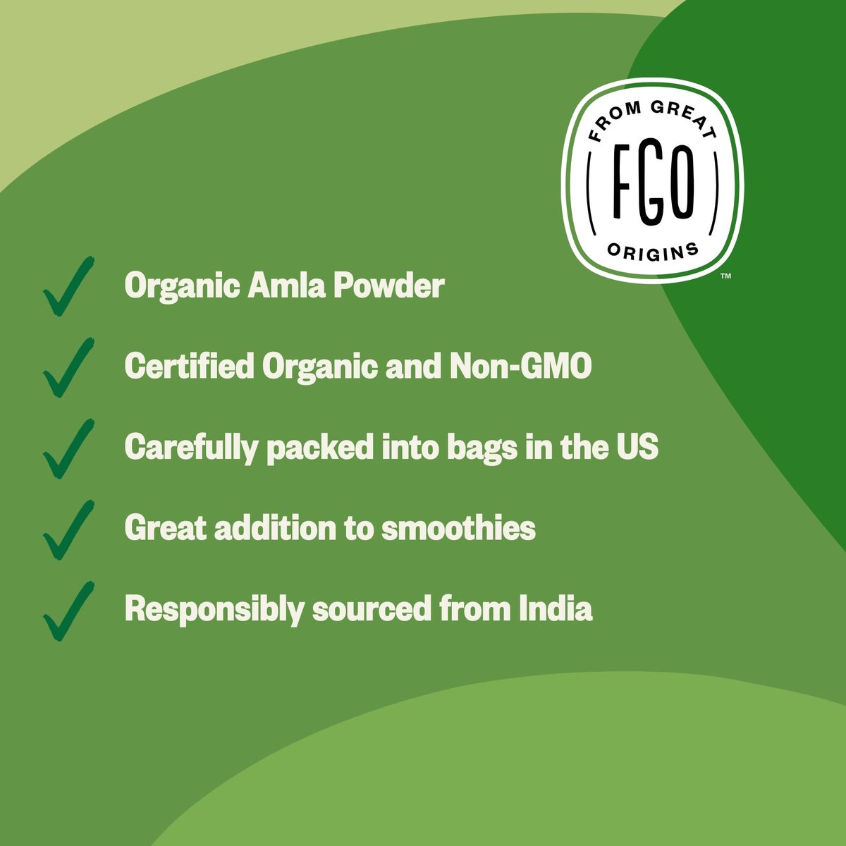 FGO Bio Amla-Pulver, 227g, USDA Bio Indische Stachelbeere (Amalaki), Nicht-GVO, Natürliches Vitamin C – 100% Roh und Natürlich (Packung mit 1)