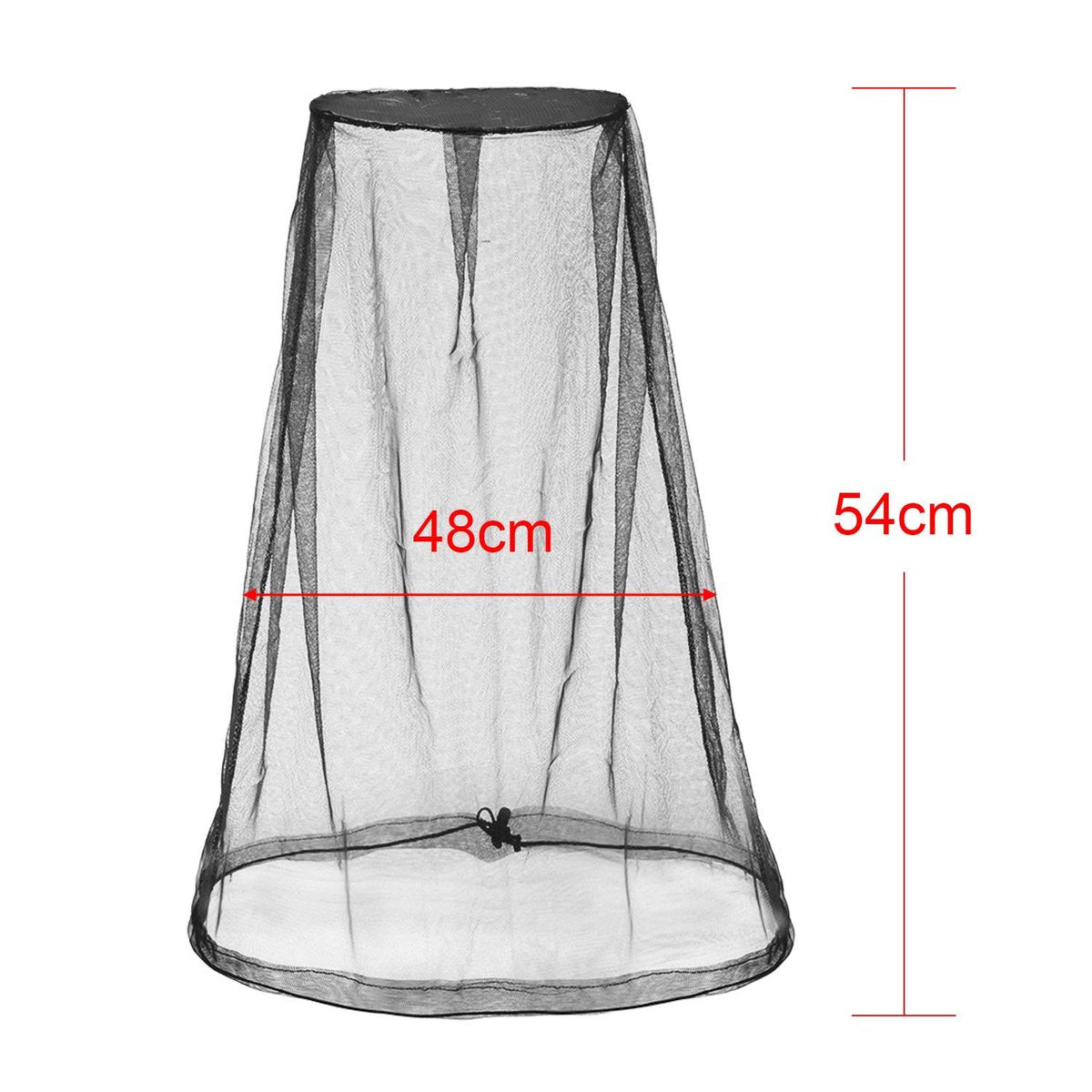 HESTYA 4er-Pack Moskitonetz für den Kopf – Insektenschutz aus Nylon für Outdoor-Aktivitäten (Schwarz)