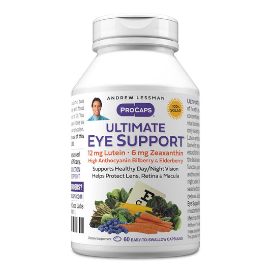 Andrew Lessman Ultimate Eye Support 60 Weichkapseln – 12 mg Lutein, 6 mg Zeaxanthin, Heidelbeere, wichtige Nährstoffe zur Unterstützung der Augengesundheit und Förderung einer gesunden Sehkraft. Ohne Zusatzstoffe. Leicht zu schluckende Weichkapseln