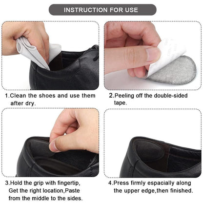 Dr.Foot Fersengriever für Damen und Herren – Selbstklebende Fersenpolster gegen Rutschen, zu große Schuhe, Reibung, Blasen und Fußschmerzen – 2 Paar + 1 Extra Paar (Grau)
