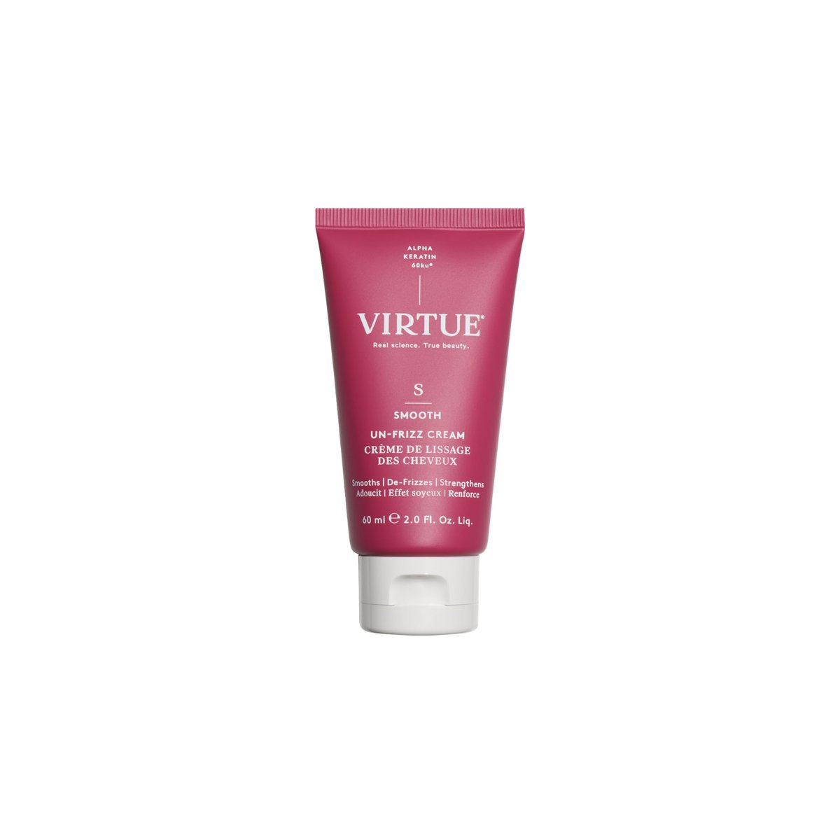 Virtue Un-Frizz Leave-In Treatment für lockiges Haar und Frizz-Kontrolle, sulfatfrei, für alle Haartypen, farbsicher, 60 ml