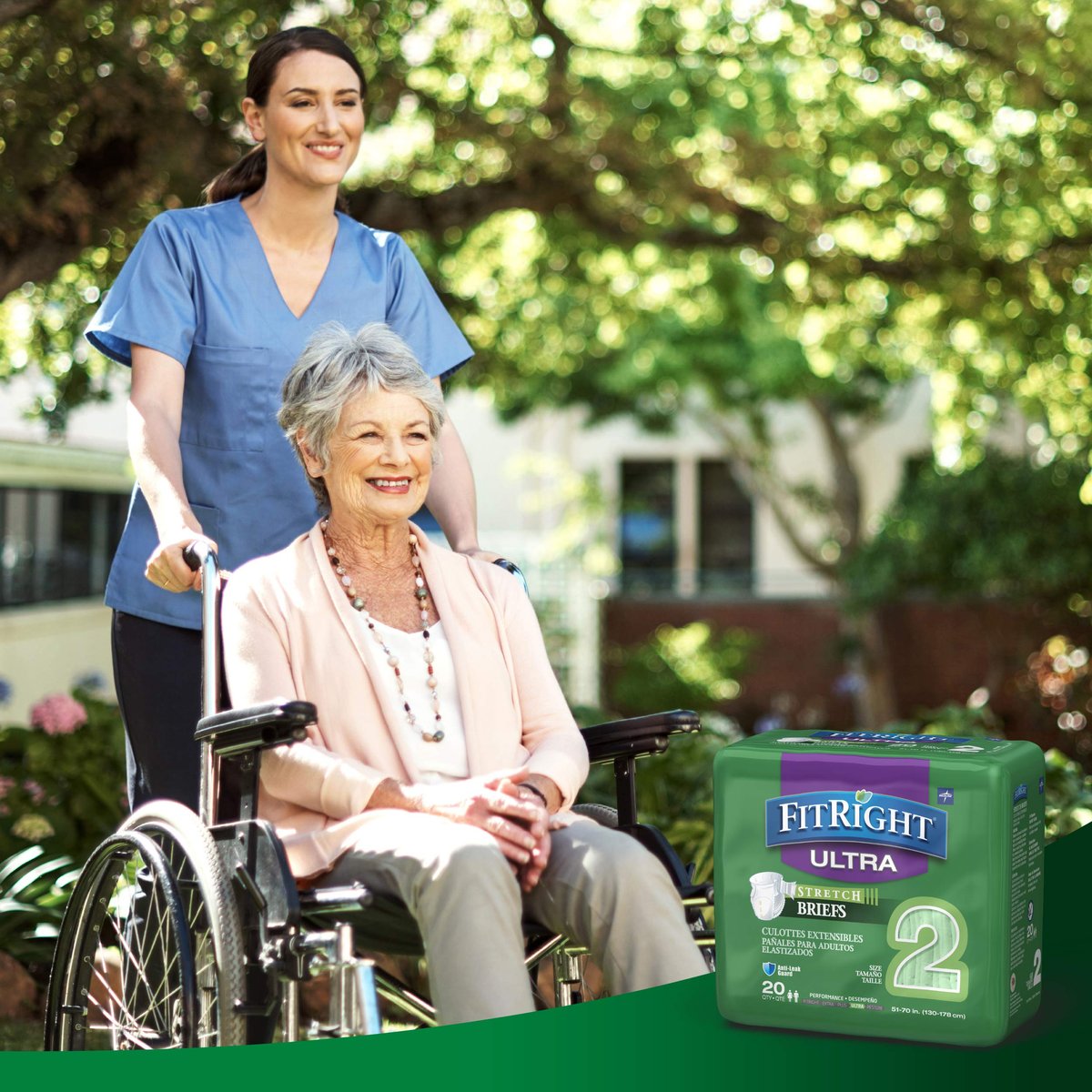 FitRight Stretch Inkontinenzhosen mit Klebelaschen, ultra-saugfähig, Größe 2, 51 bis 70 Zoll Taillenumfang, 20 Stück