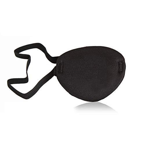 Oarkive Augenklappe für Erwachsene – Weiche schwarze Augenklappe für Piratenkostüm, Cosplay, Halloween, verstellbare Augenklappen für Verkleidungen