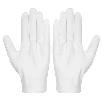 Selizo 3 Paar weiße Baumwollhandschuhe – Feuchtigkeitsspendende Handschuhe für trockene Hände, Ekzeme, Pflege, Servieren, Archivierung, Schmuckreinigung, Silberinspektion