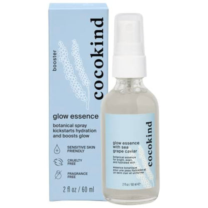 Cocokind Glow Essence mit Meertrauben-Kaviar, feuchtigkeitsspendender Primer und Gesichtsnebel, Gesichtsfeuchtigkeitscreme mit Sanddorn, Linolsäure und Vitamin E